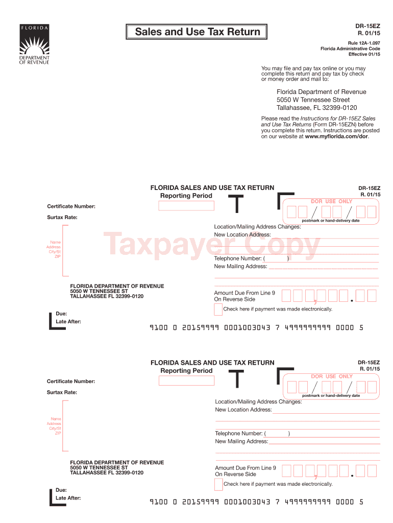  Form Dr 15ez 2015