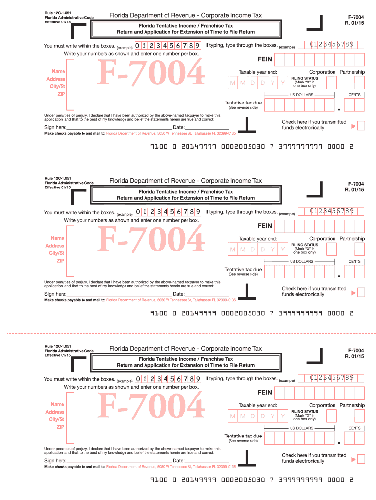  Form F 7004 2015