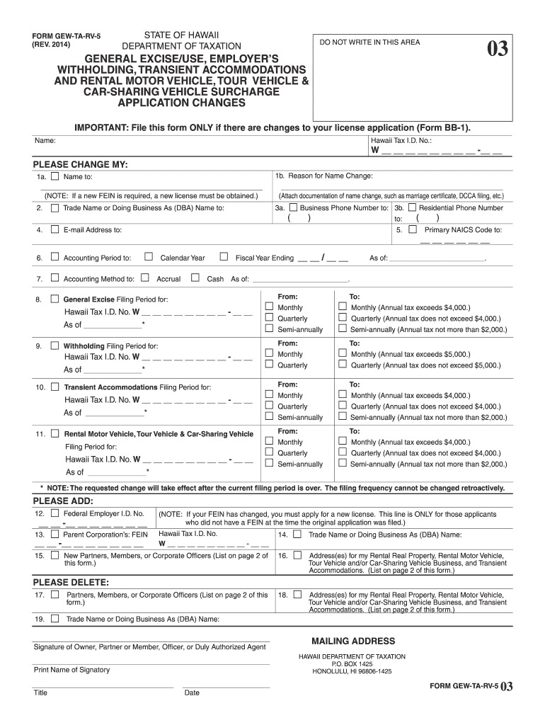 Get and Sign Gew Ta Rv 2014-2022 Form