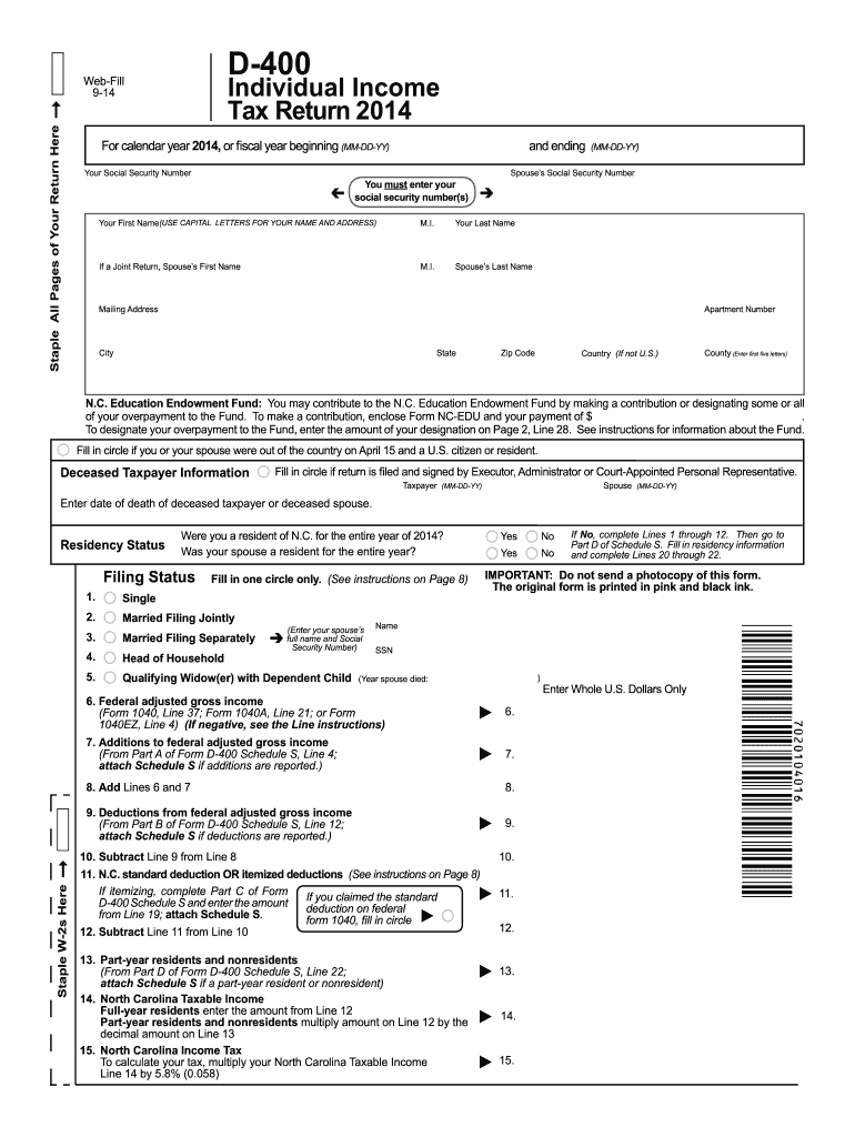  D 400 Form 2019