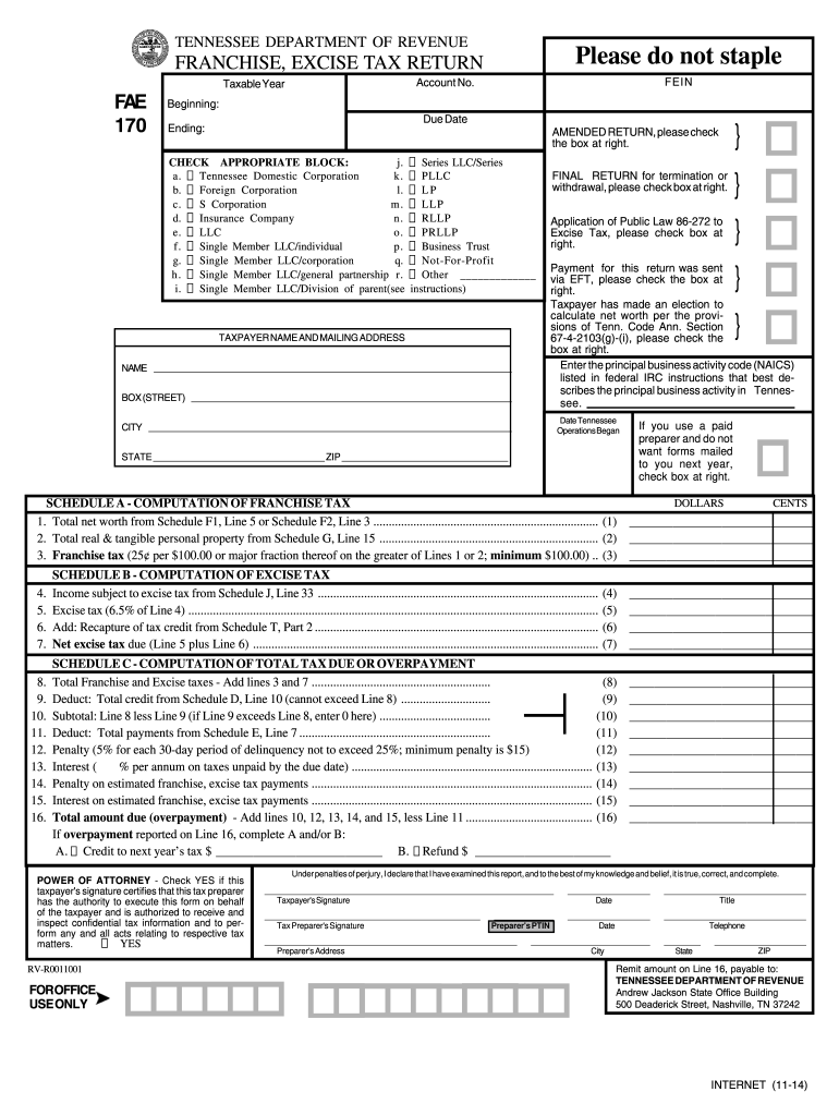 Get and Sign Fae 170  Form 2014