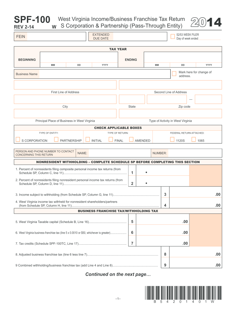  Wv Spf 100 Form 2019