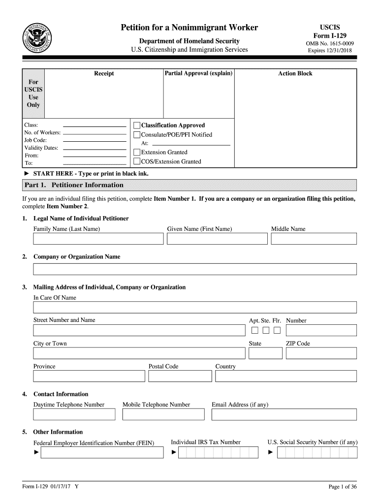  Form I 129 2014