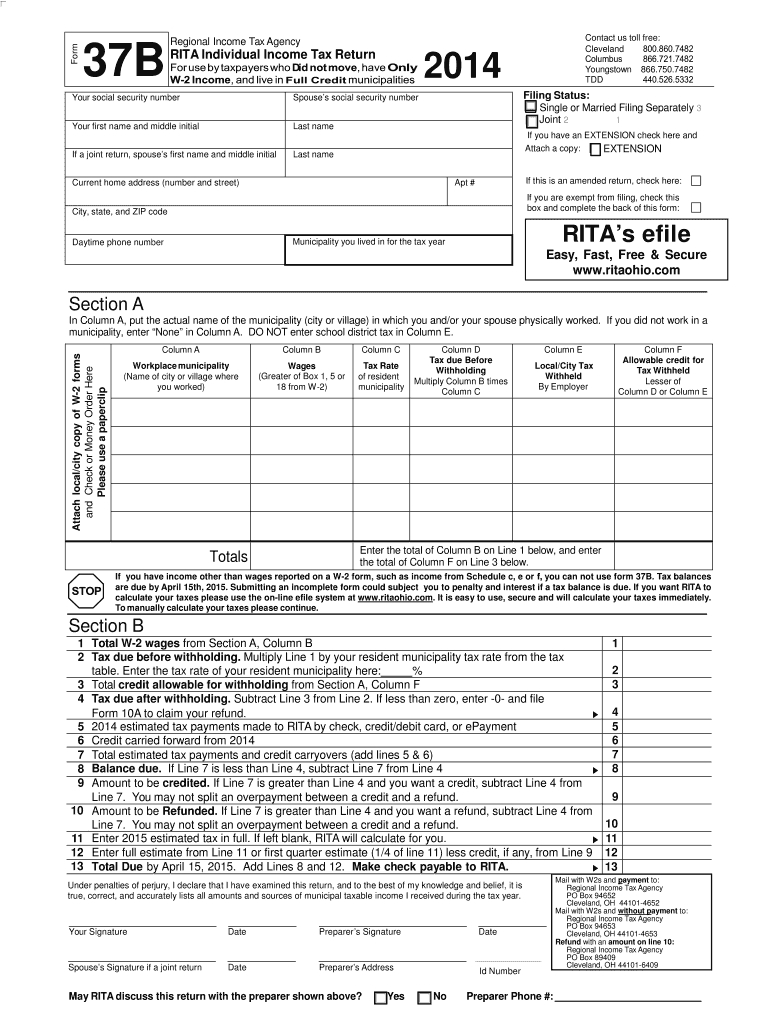  Rita 37b  Form 2014-2024