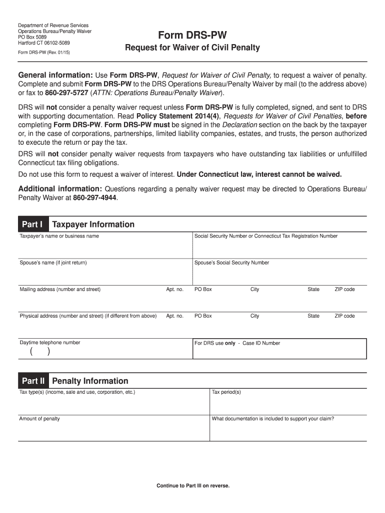  Form Drs Pw 2015