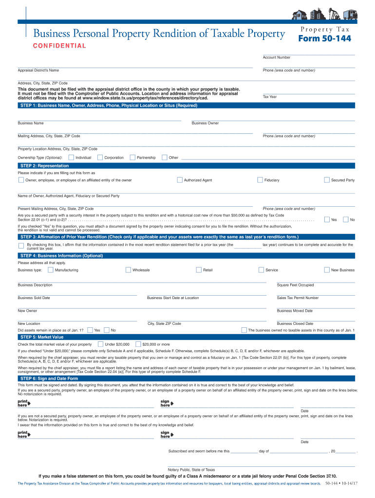  Texas Form 50 144 Fillable 2020