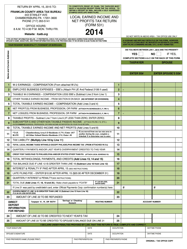  Fcatb Form 2019