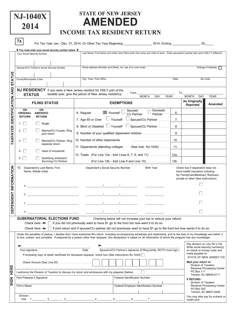 Get and Sign Nj State Tax Form 2020