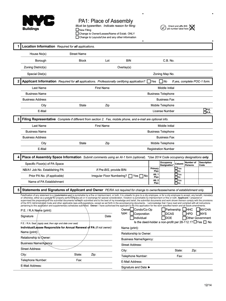 Get and Sign Pa1 2014-2022 Form