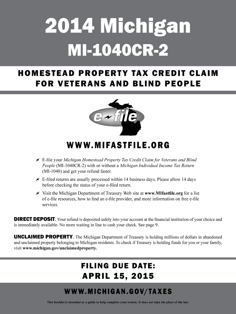 Get and Sign Mi 1040cr 2014 Form