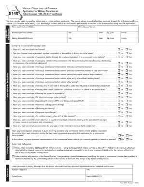  Application Military Waiver 2013