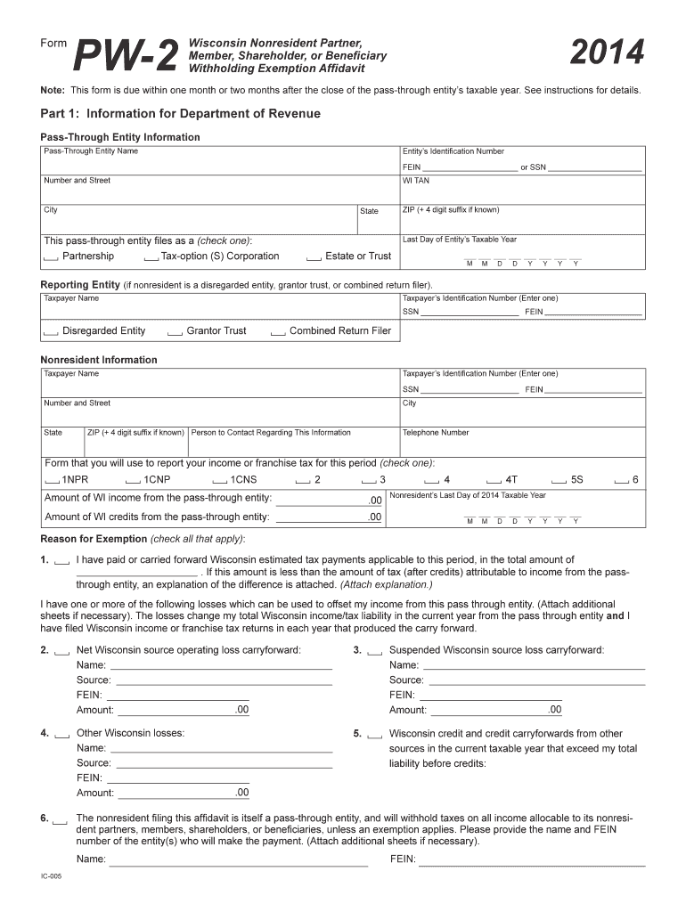Get and Sign Form Pw 2 2020