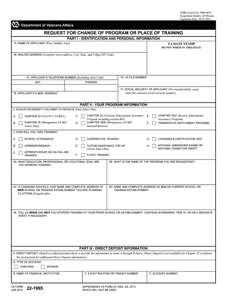  22 Va Form Online 2014