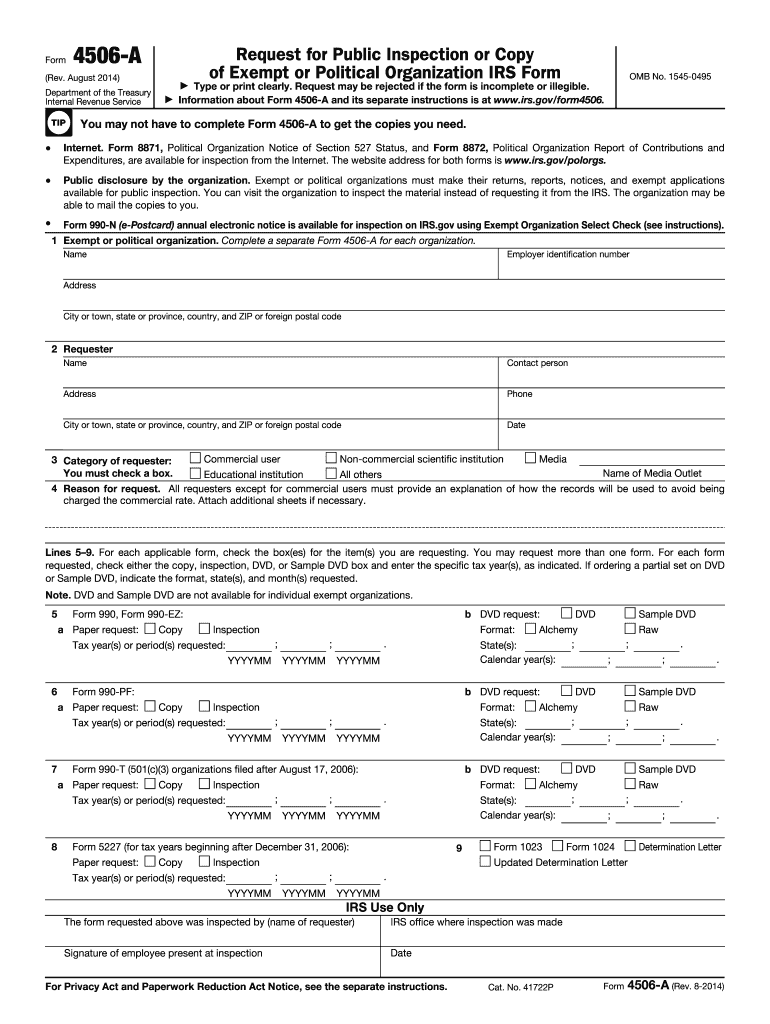 4506-A form