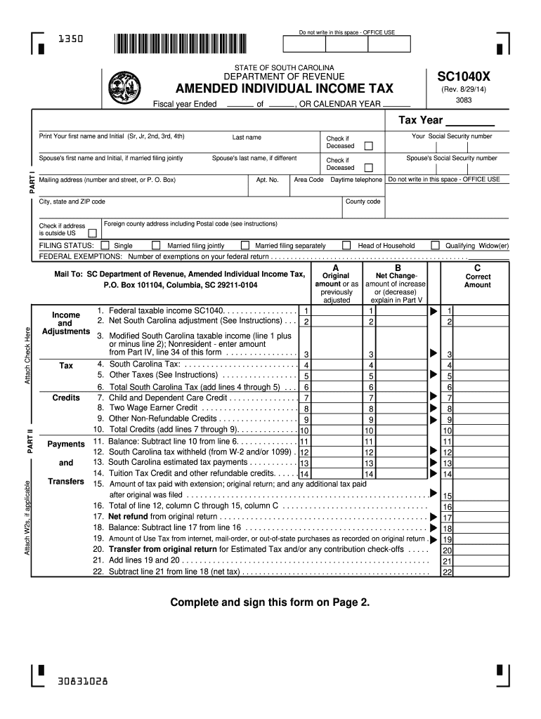  How to Attach Check to Sc Tax Amendment Form 2019