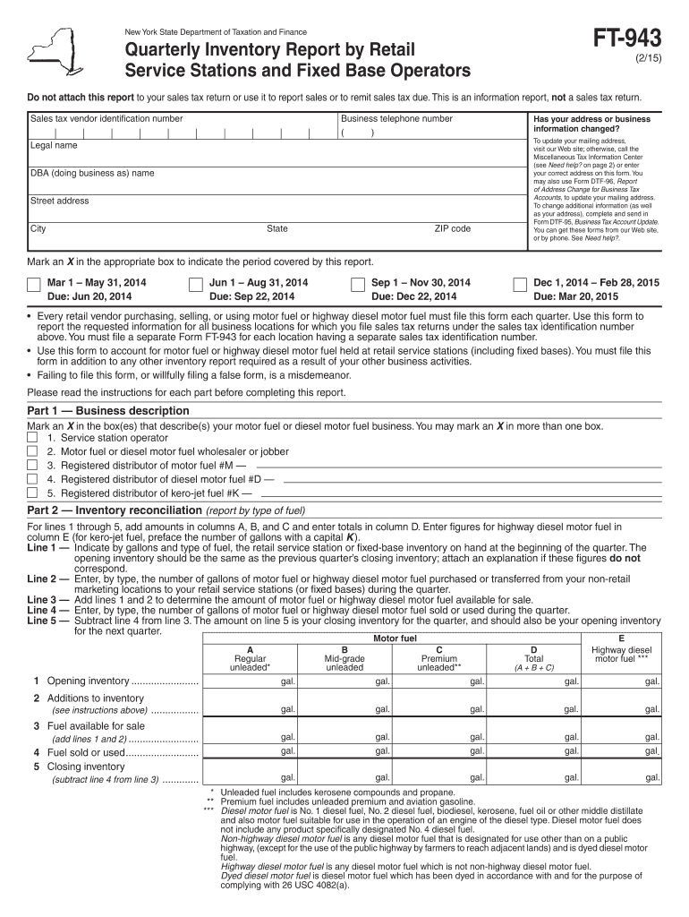  Ft 943  Form 2015