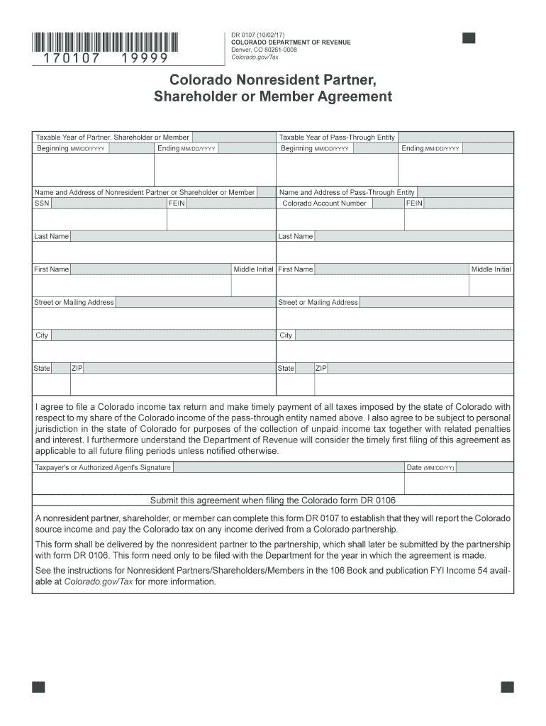 Colorado Form 106