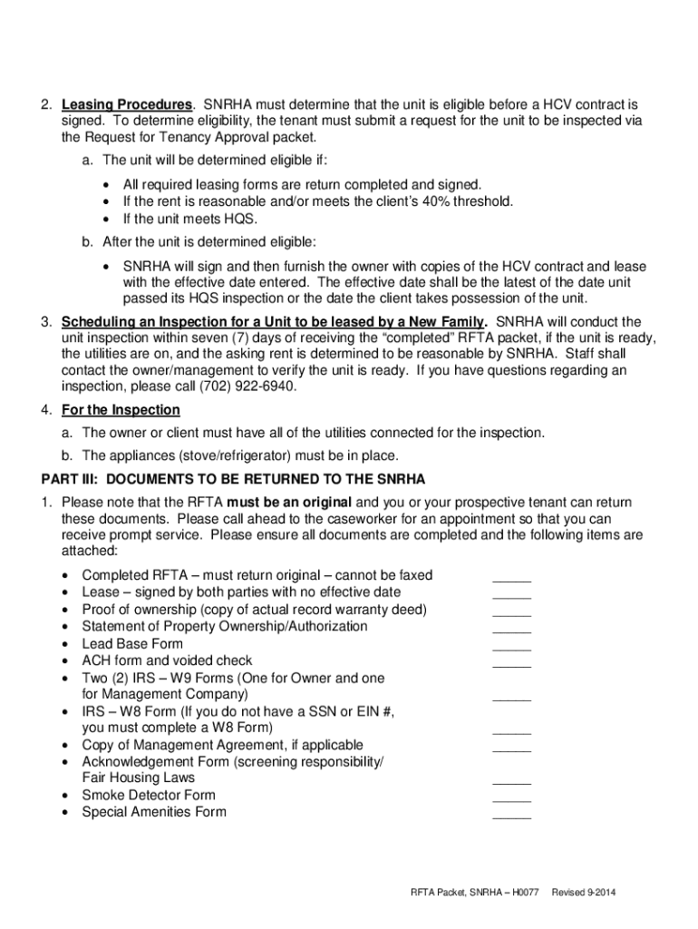  Rfta Housing Application for Reno Nv 2014-2024