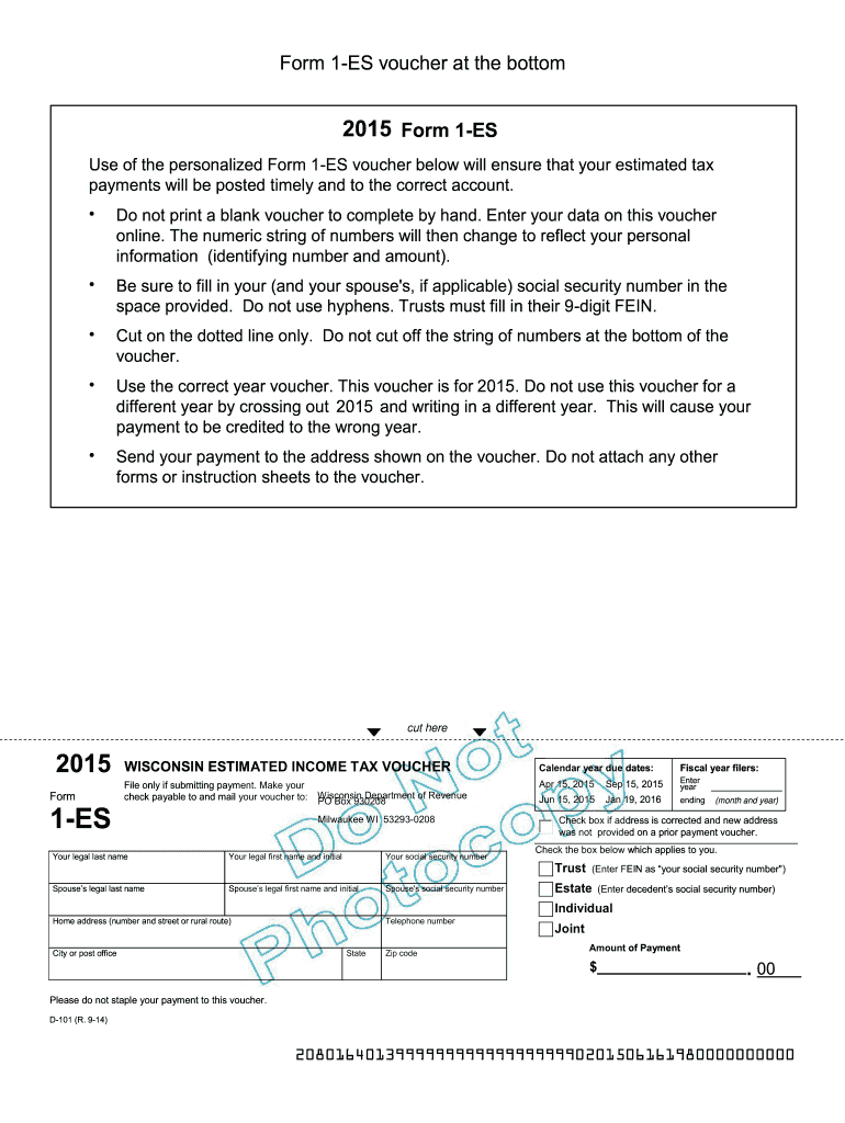  Wisconsin Form 1 Es 2019