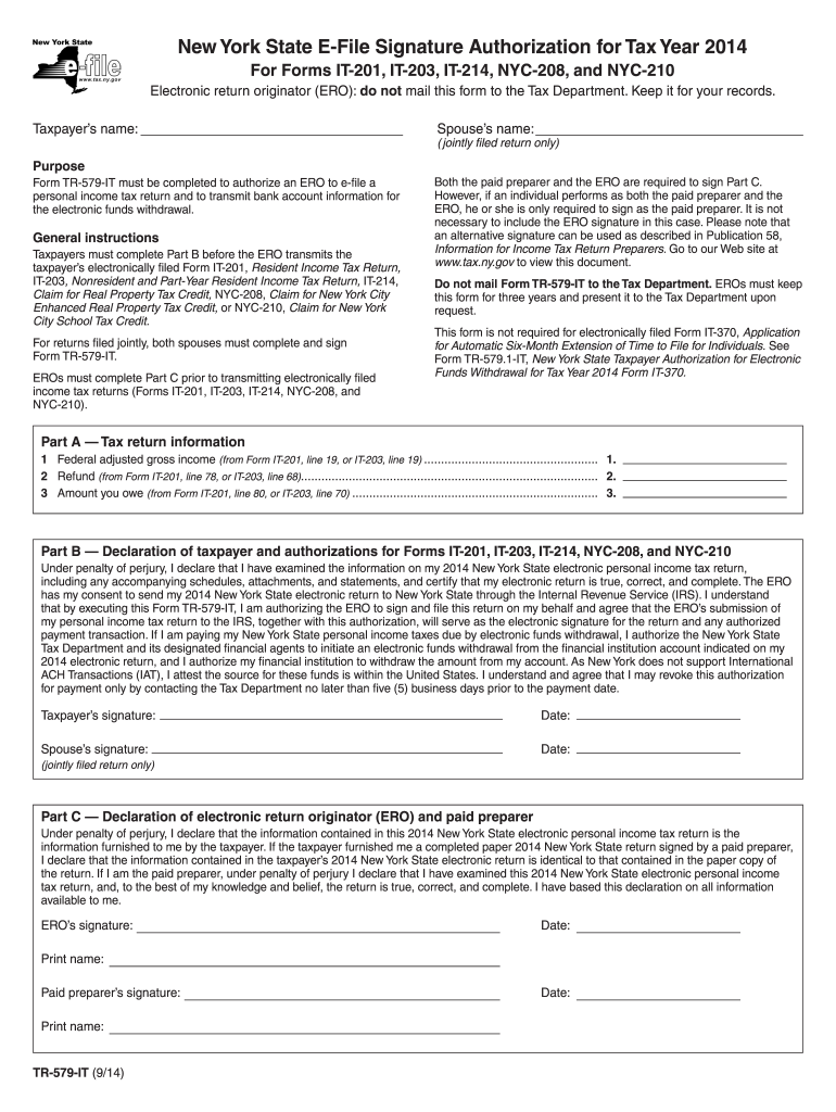  Tr 579 it Form 2020