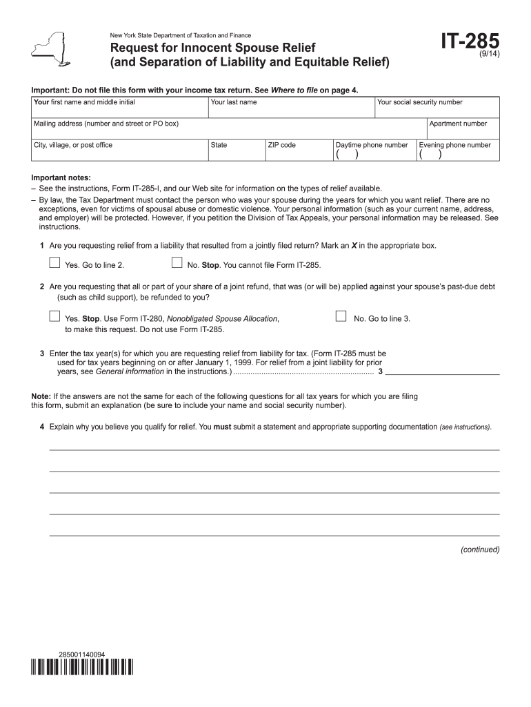  It285  Form 2014