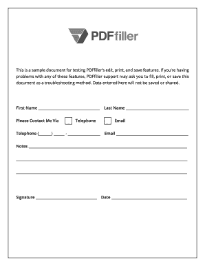 Sample PDF  Form