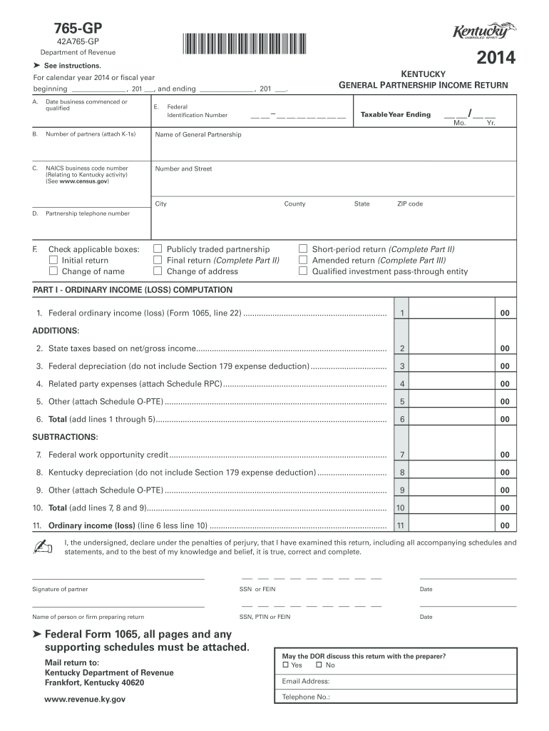  765 Gp Form 2019