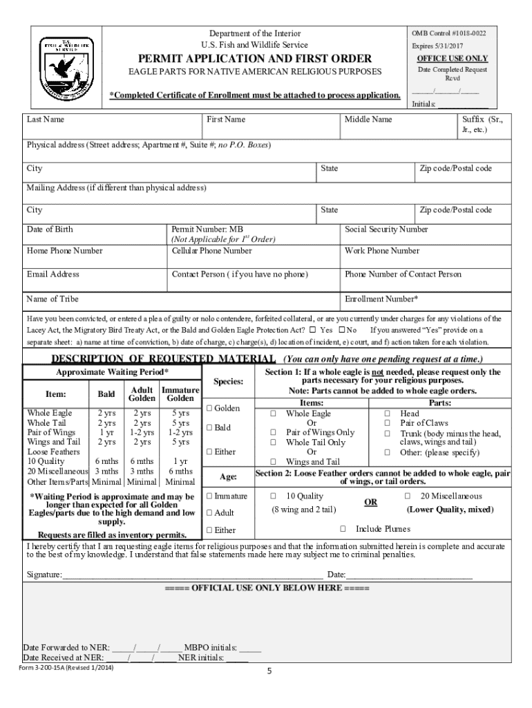 Form 3 200 15a Rev 07 U S Department of the Interior 2014-2024