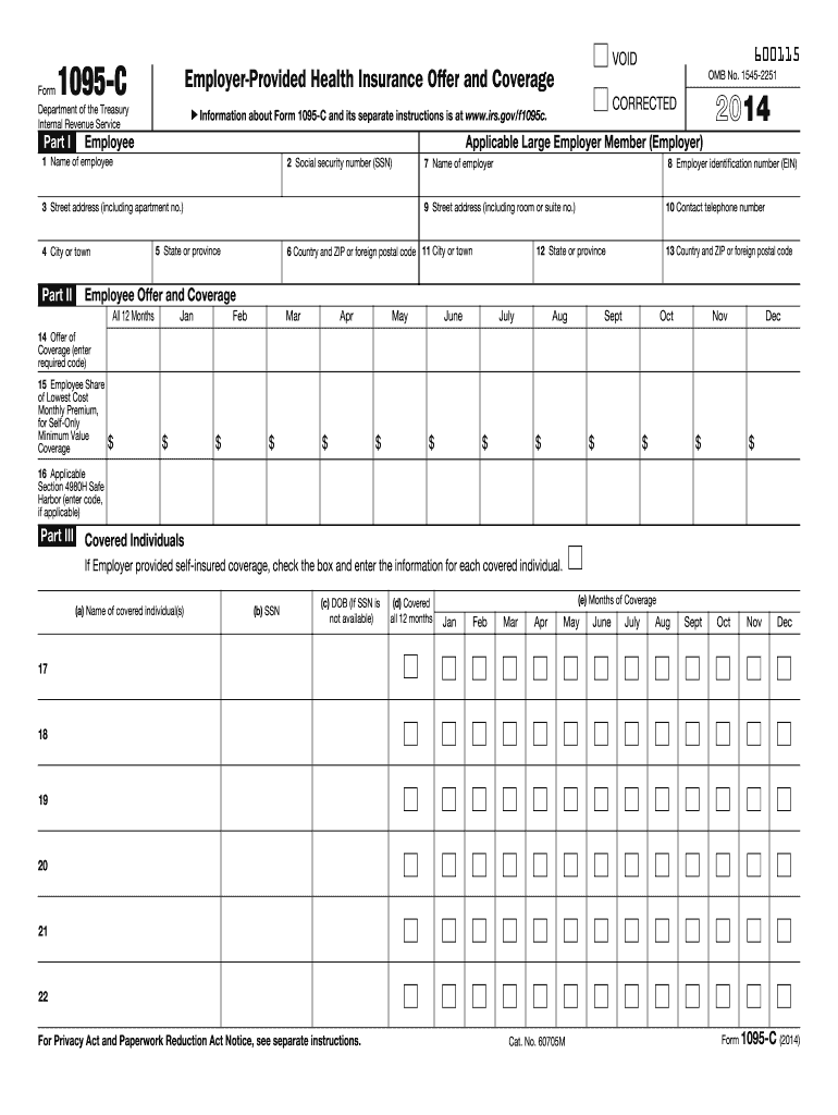  1095 Form 2014