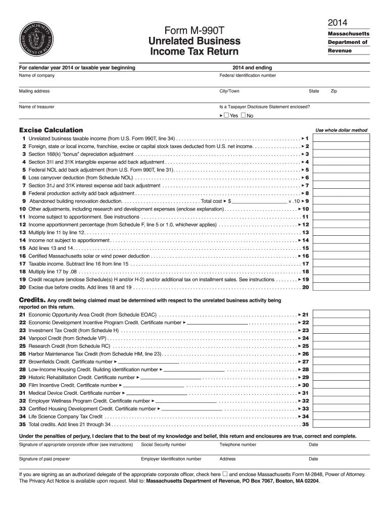  M990t Form 2020