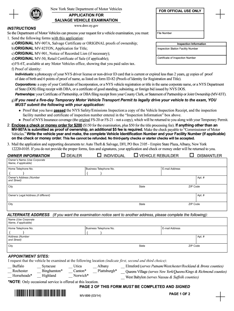 Get and Sign Mv 899 Form 2014-2022