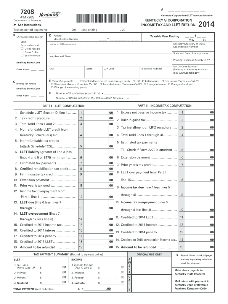 Get and Sign Kentucky 720s Form 2019