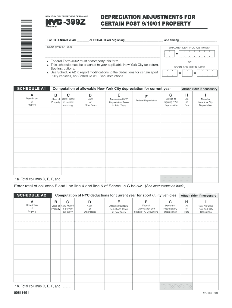  Nyc 399z  Form 2014