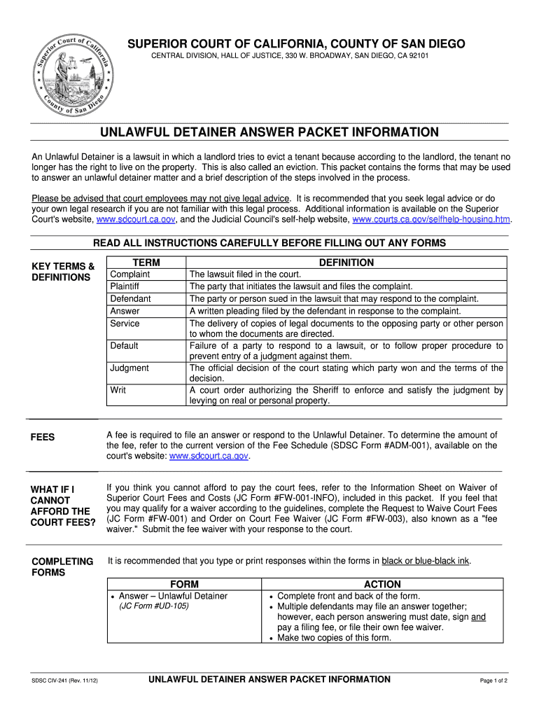  Detainer Packet 2015