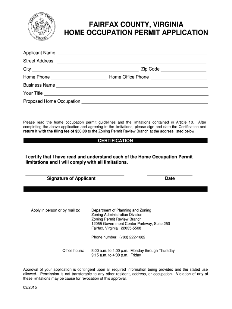  Springfield Va County Permit Application 2015-2024