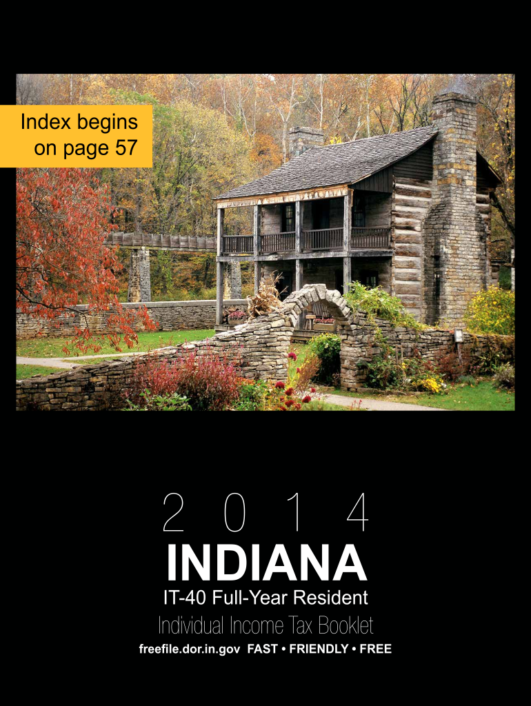  it 40 Indiana Tax Booklet  Form 2014