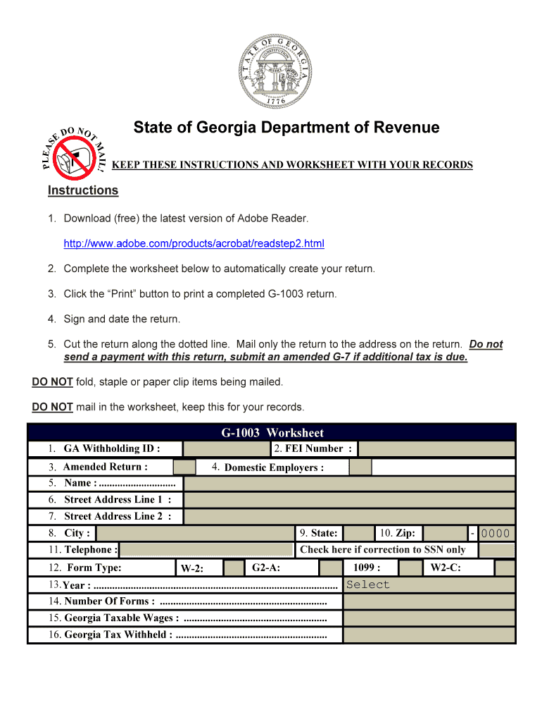  G 1003 Form 2015