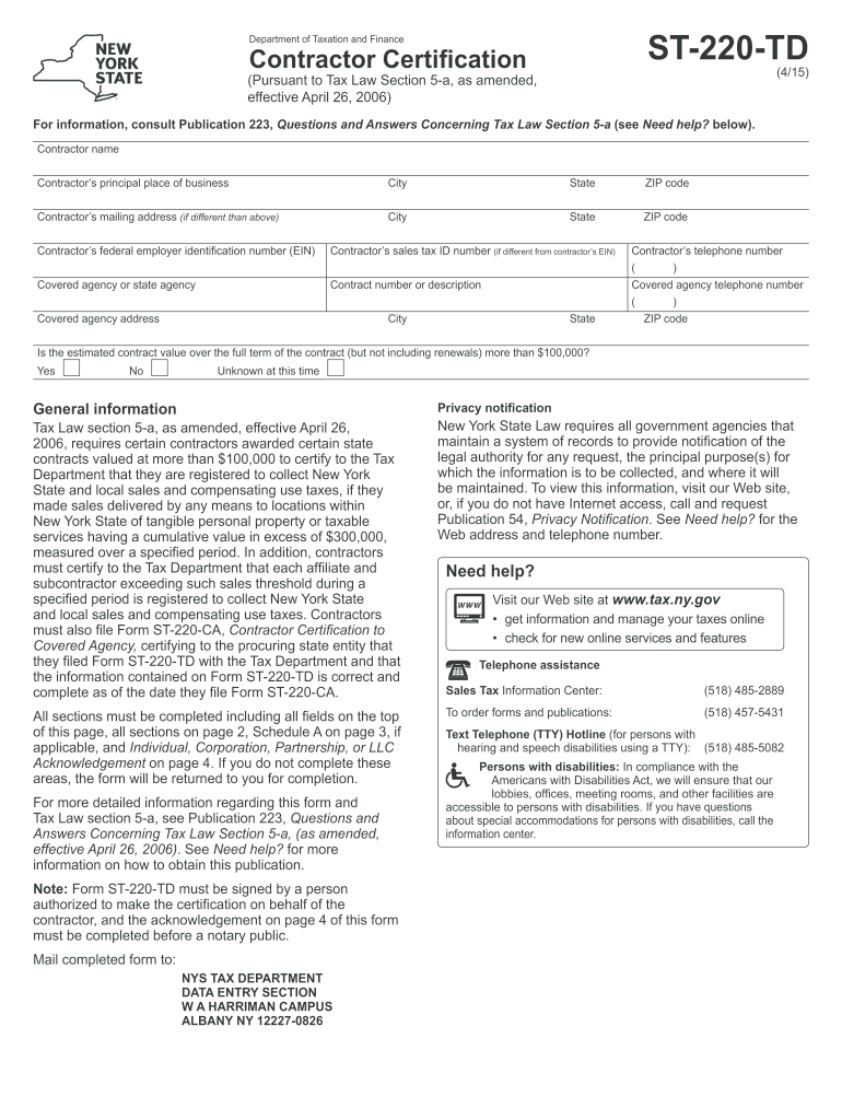  Form St 220 Td 2015-2024