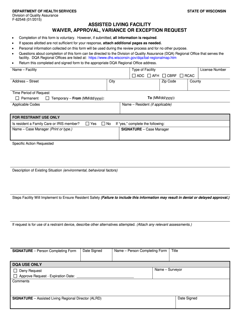  Wi Form Waiver 2015-2024