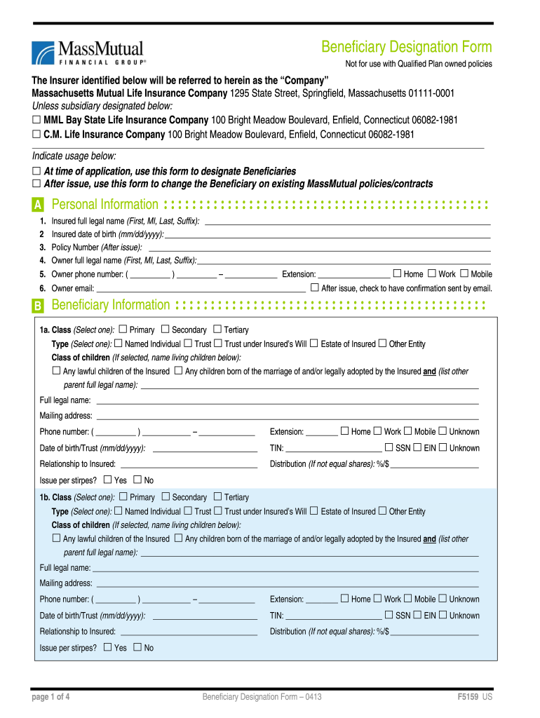 Beneficiary Form Mutual - Fill Out and Sign Printable PDF Template ...