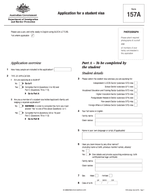 visa form 157a