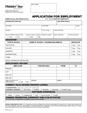  Thunder Bay Application 2014-2024