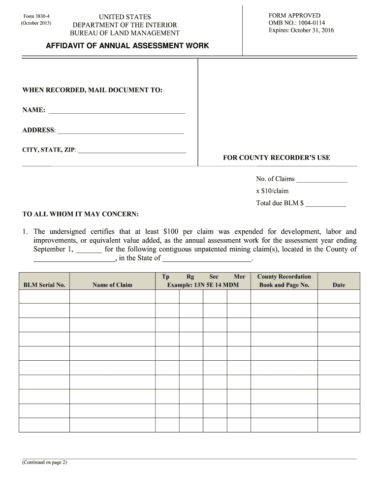 Get and Sign Blm Annual 2013-2022 Form