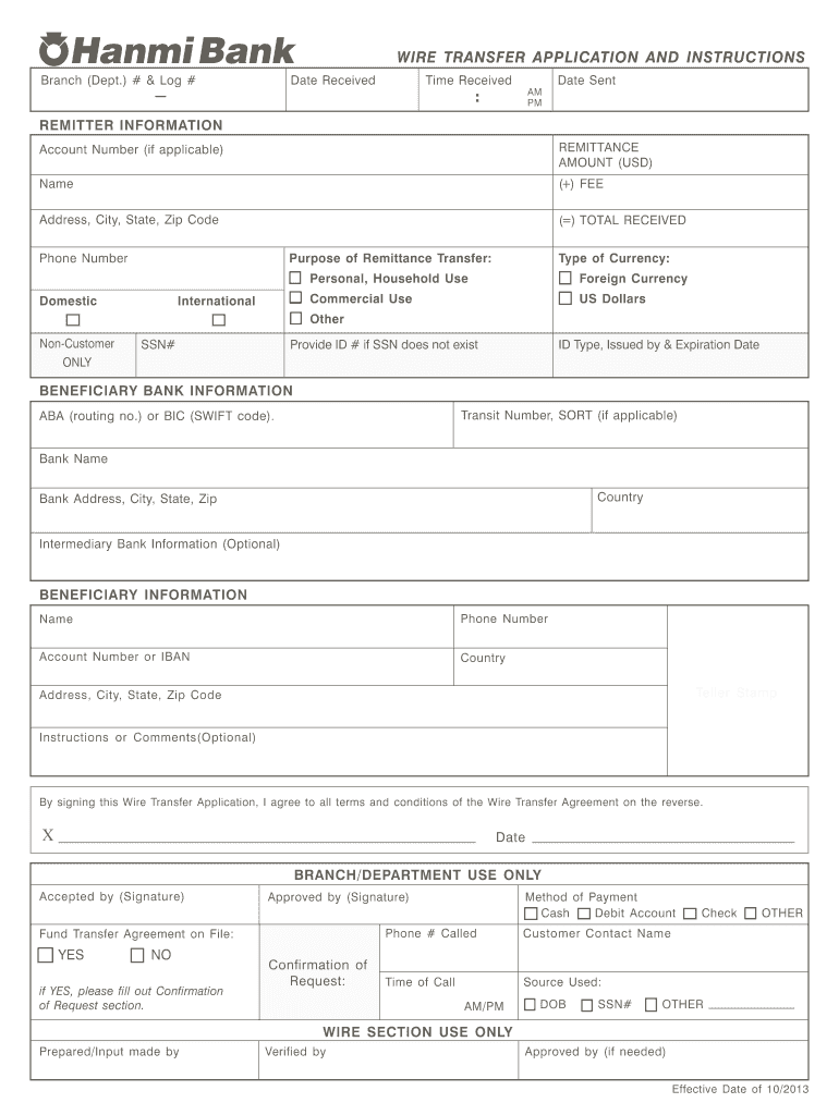  Bank Transfer Application 2013-2024