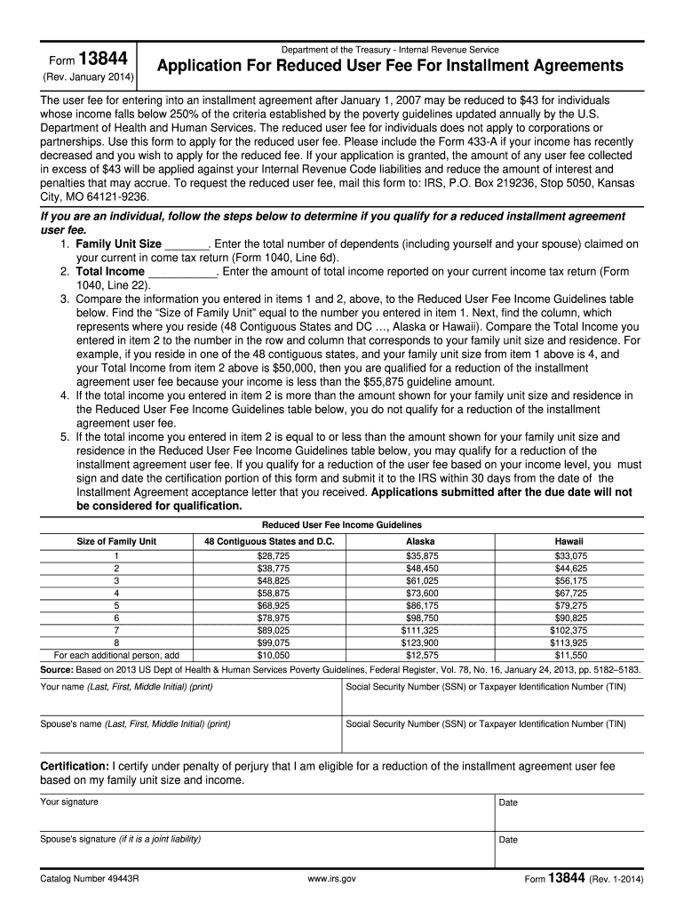  Irs Form13844 2014