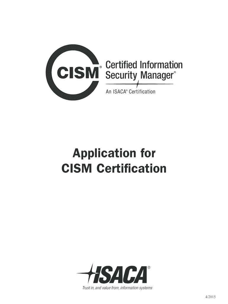  Application Cism  Form 2015
