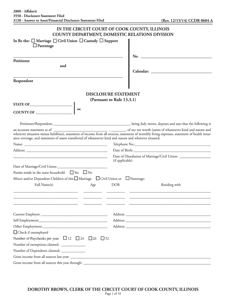  Illinois Form Statement 2014-2024