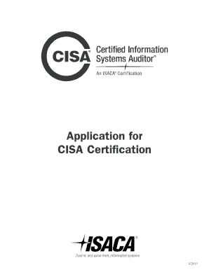  Application Cisa Form 2015