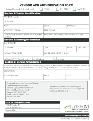 state of vermont travel authorization form