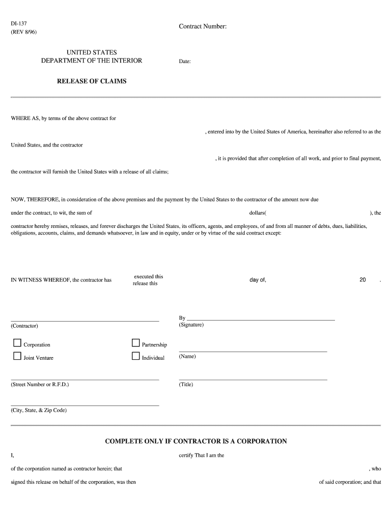  Di 137 Form 1996-2024